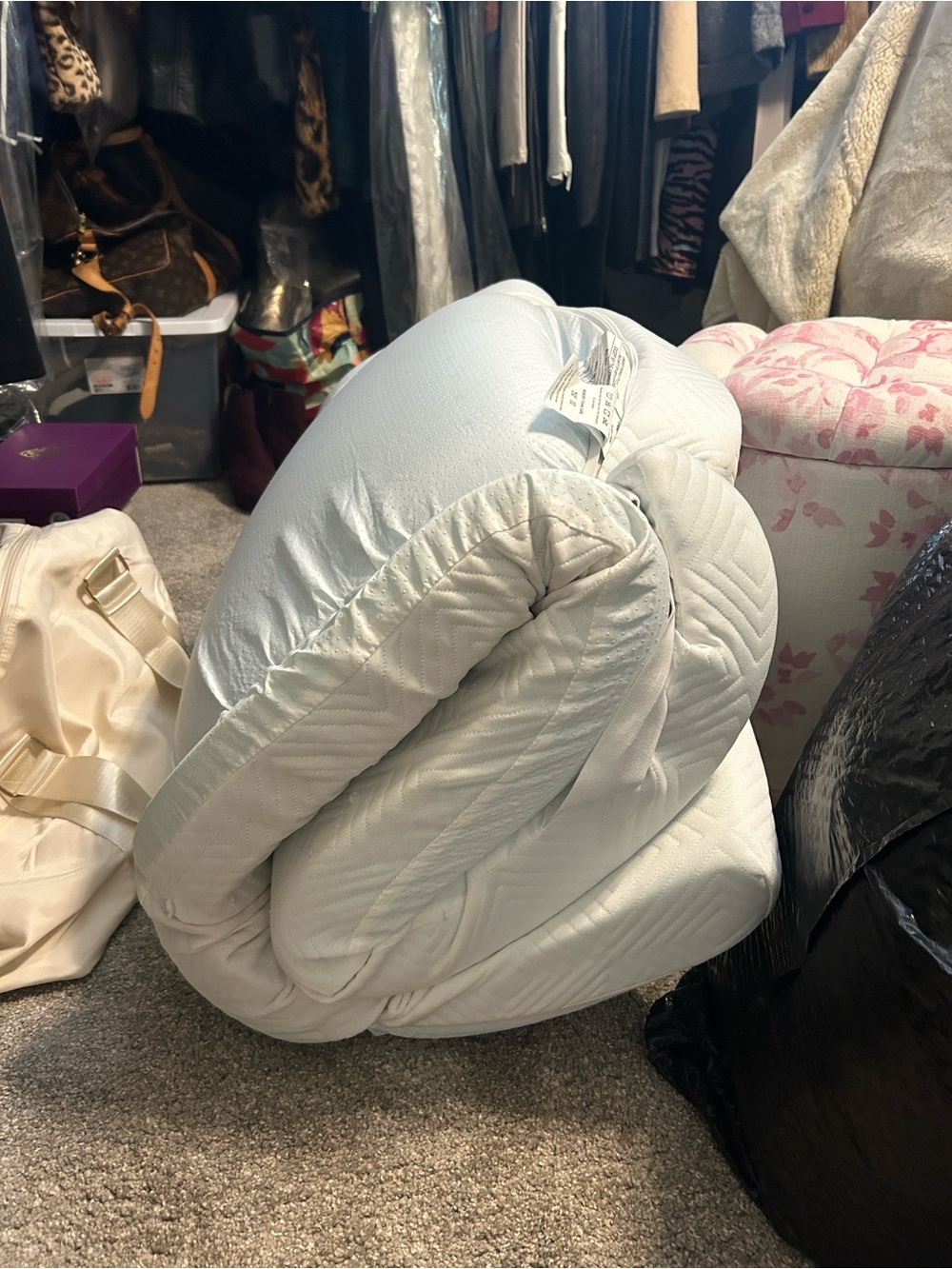 Twin White Mattress Topper - Lightweight Home Bedding
